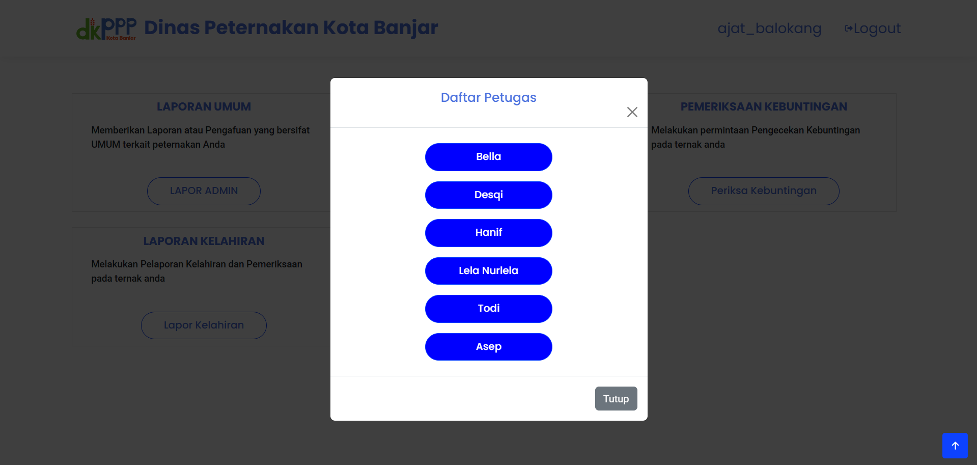 pilih petugas